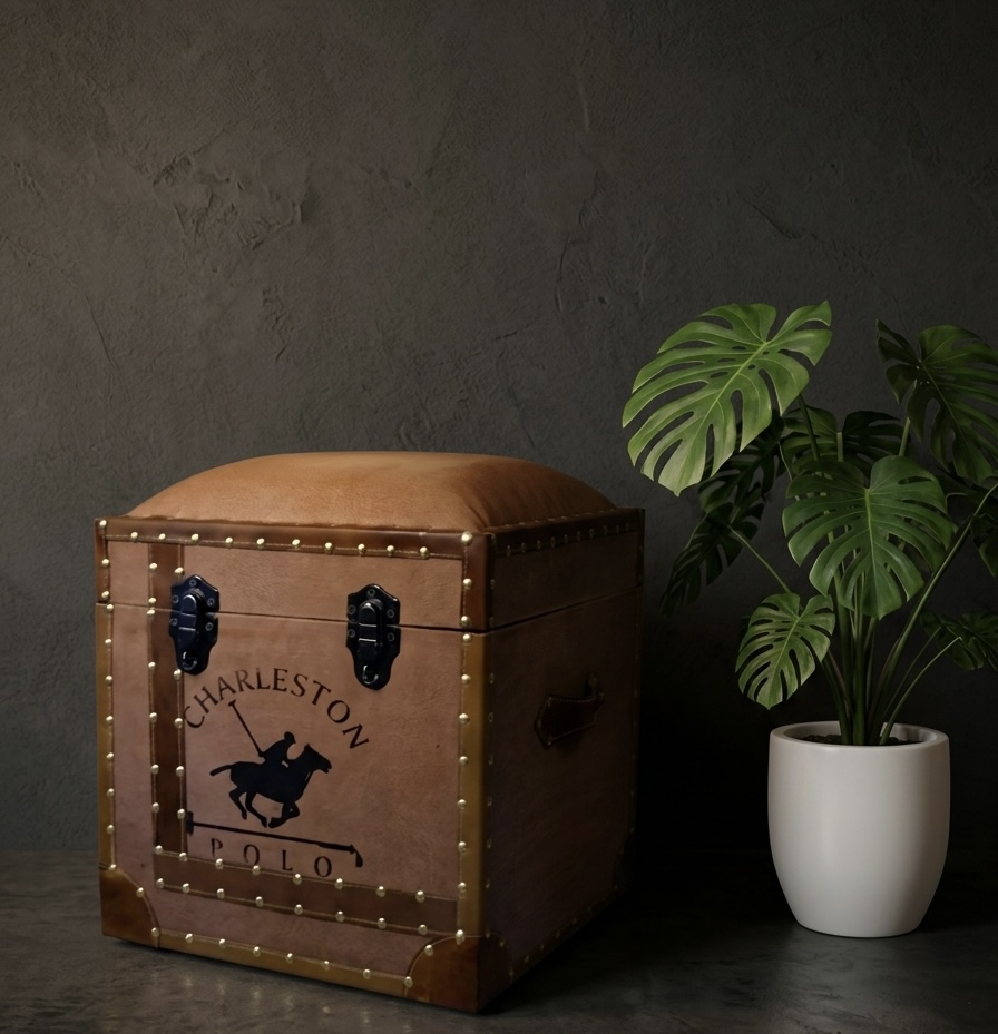 Contemporary square ottoman puff
